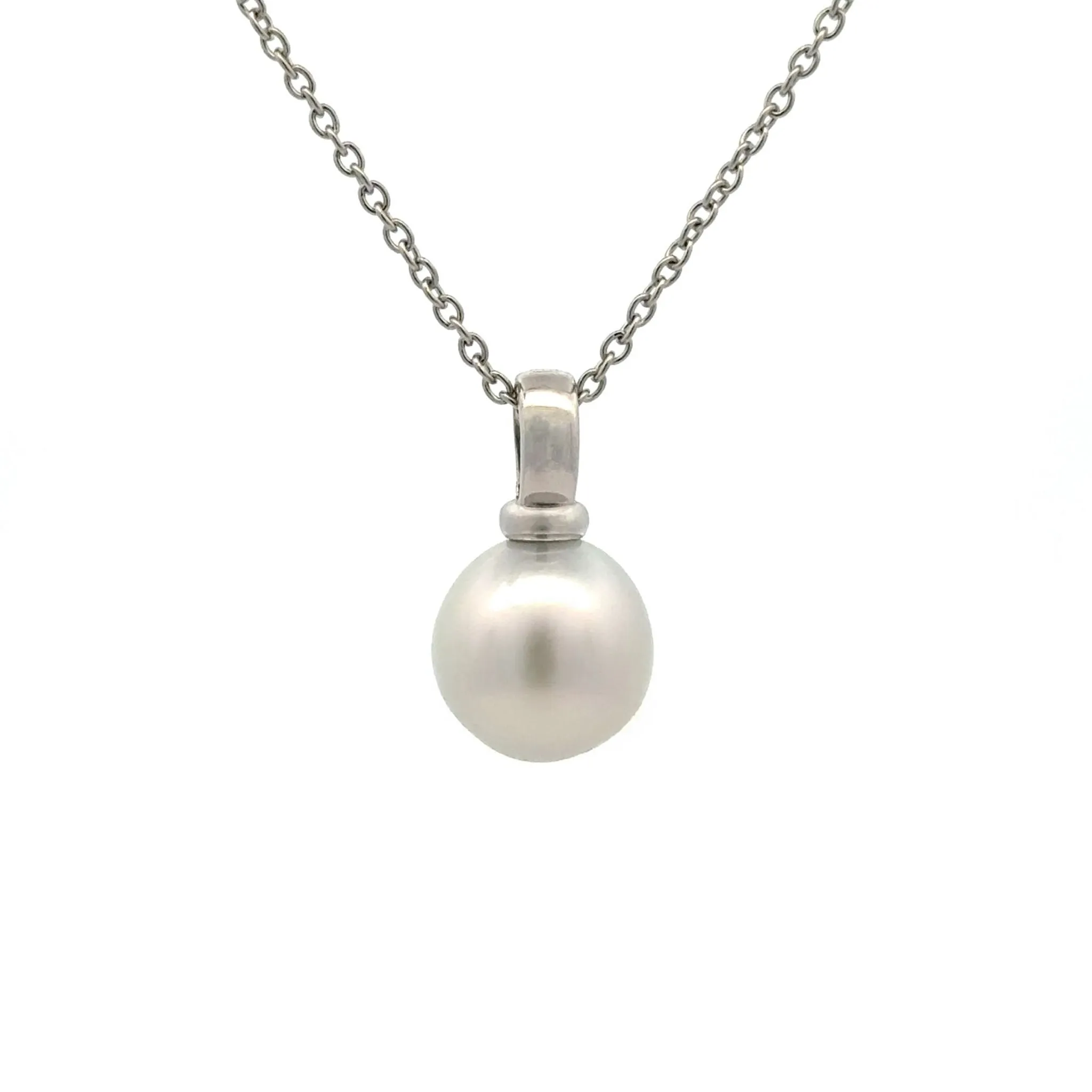 18K White Gold Australian South Sea 12-13mm Cultured Pearl Pendant
