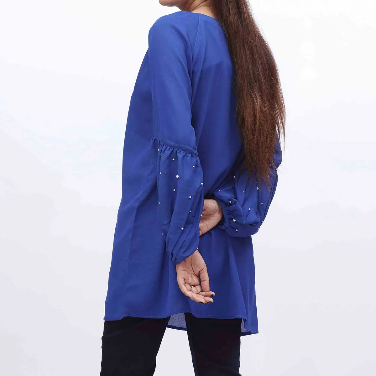 1PC- Embellished Georget Top PW3174
