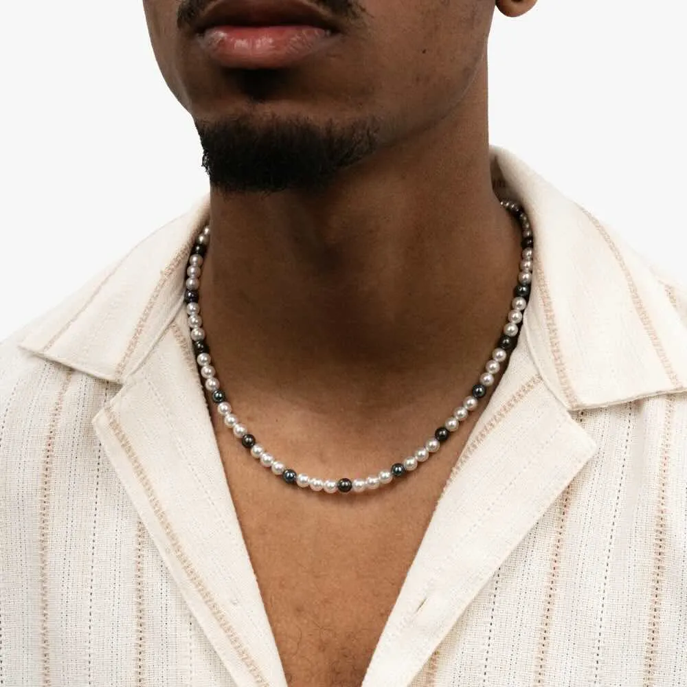6MM Semi-Black Pearl Necklace