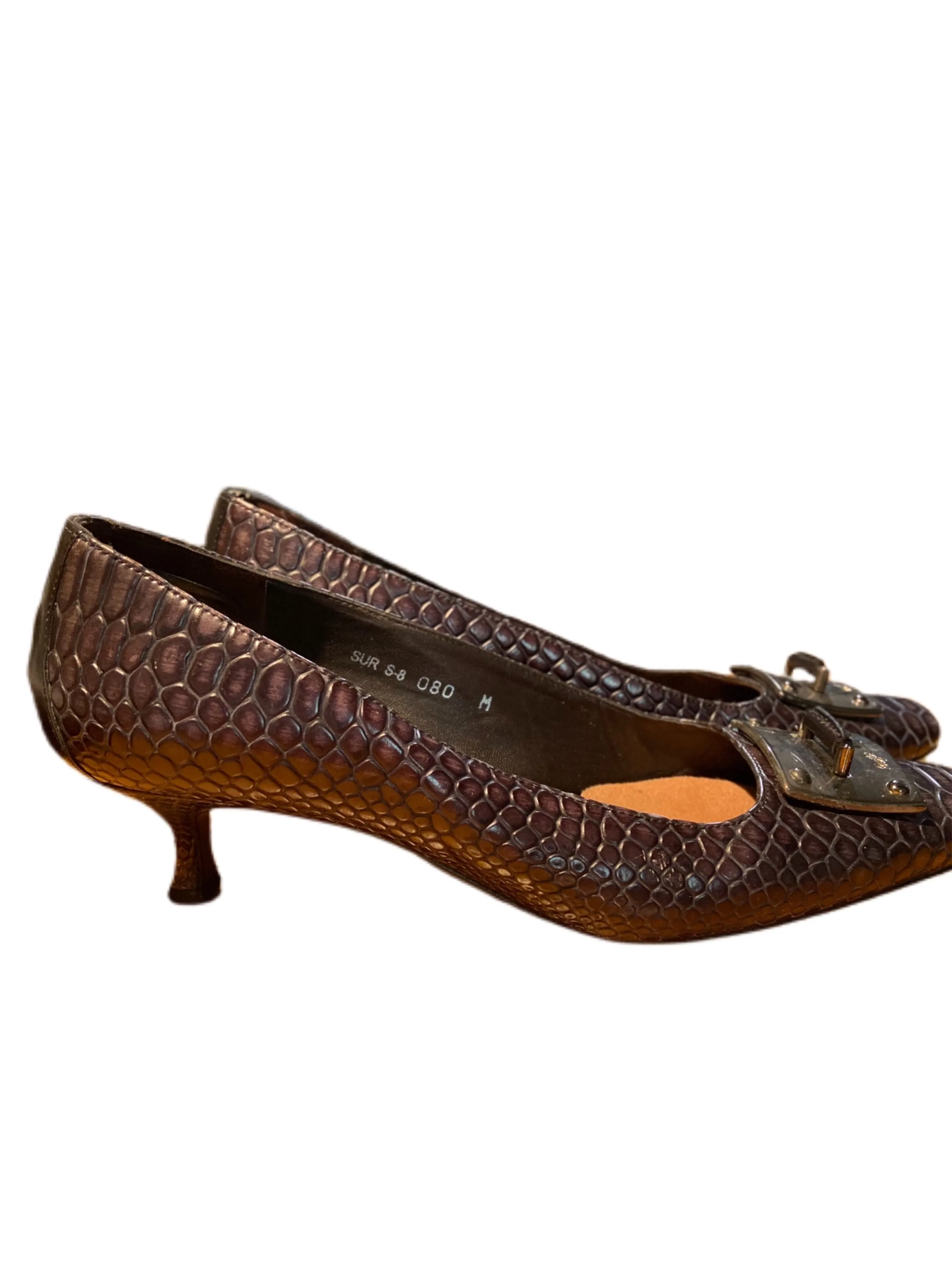 '90’s Faux Croc Pumps