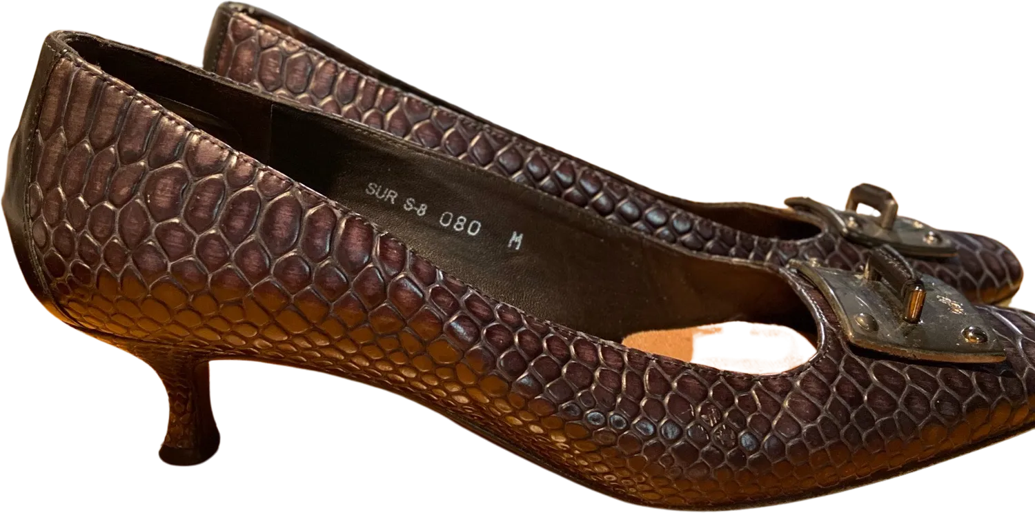 '90’s Faux Croc Pumps