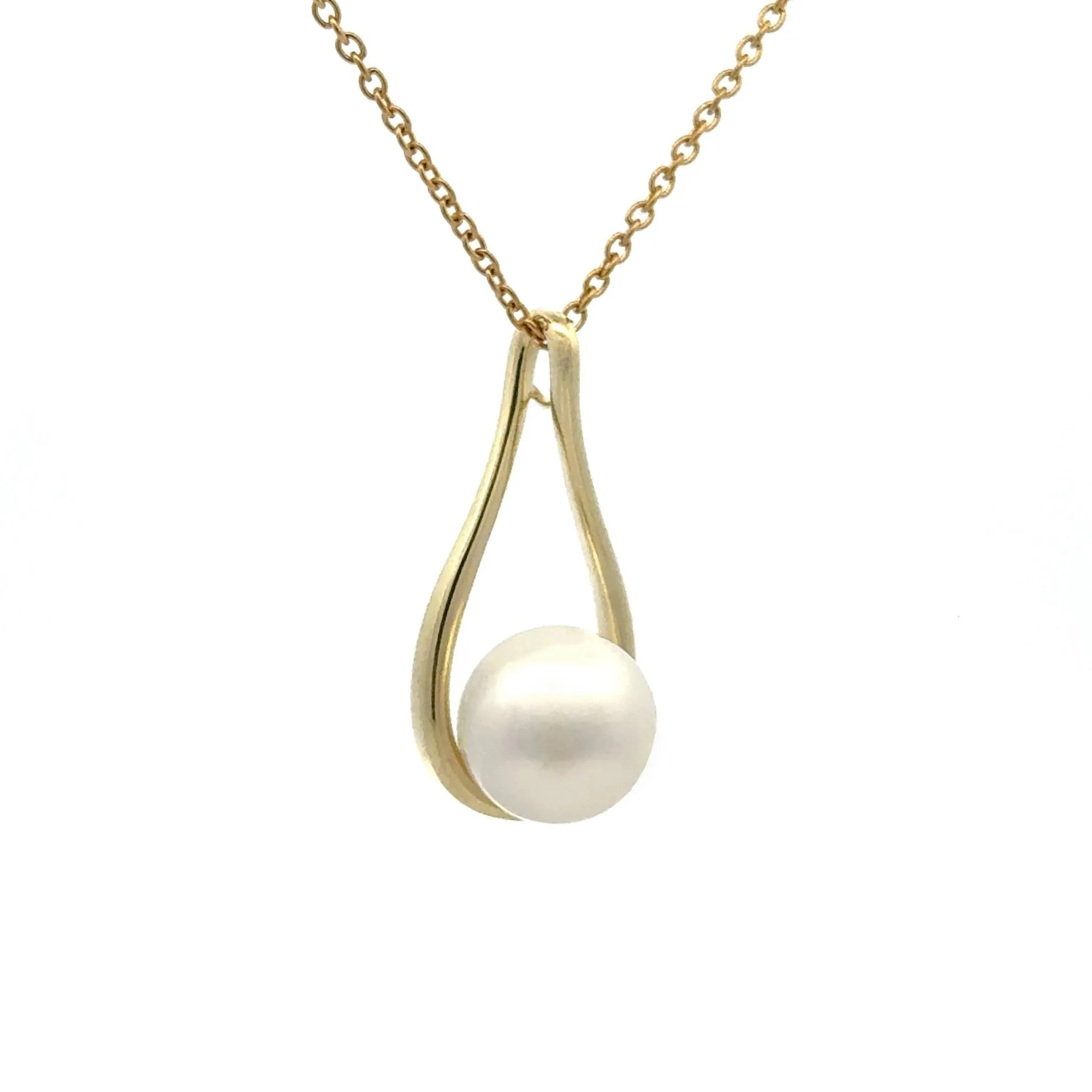 9K Yellow Gold Australian South Sea 11-12mm Cultured Pearl Pendant