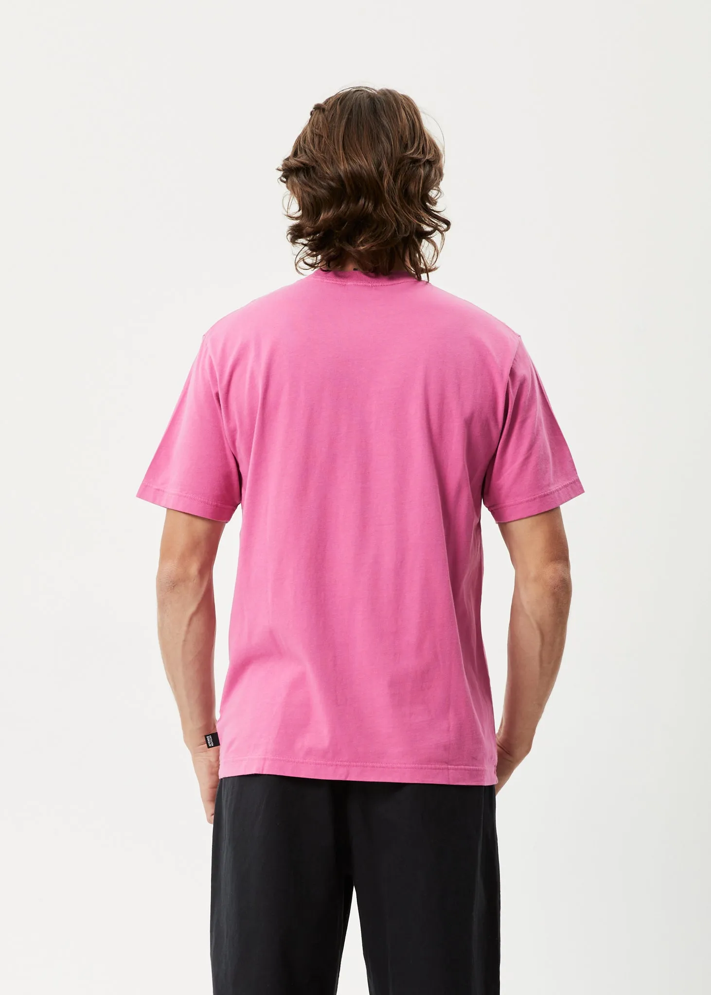 AFENDS Mens Flowers - Oversized T-Shirt - Bubblegum