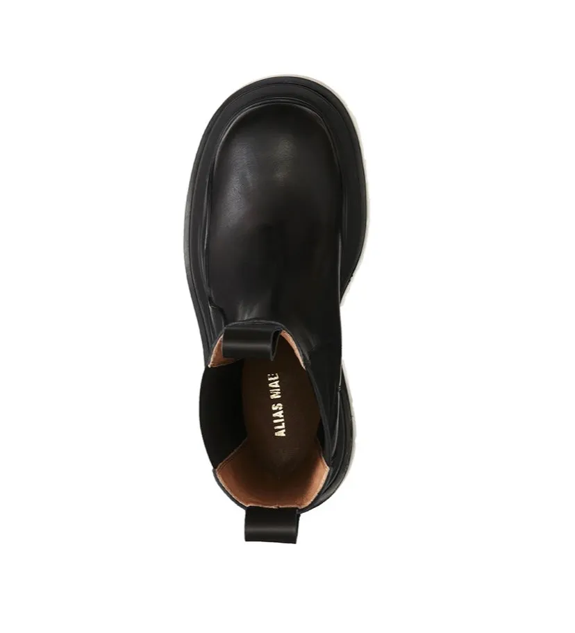 Alias Mae Piper High Chelsea Boots Black Burnished Boots