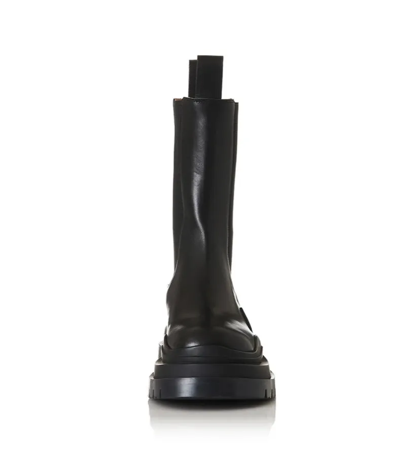 Alias Mae Piper High Chelsea Boots Black Burnished Boots