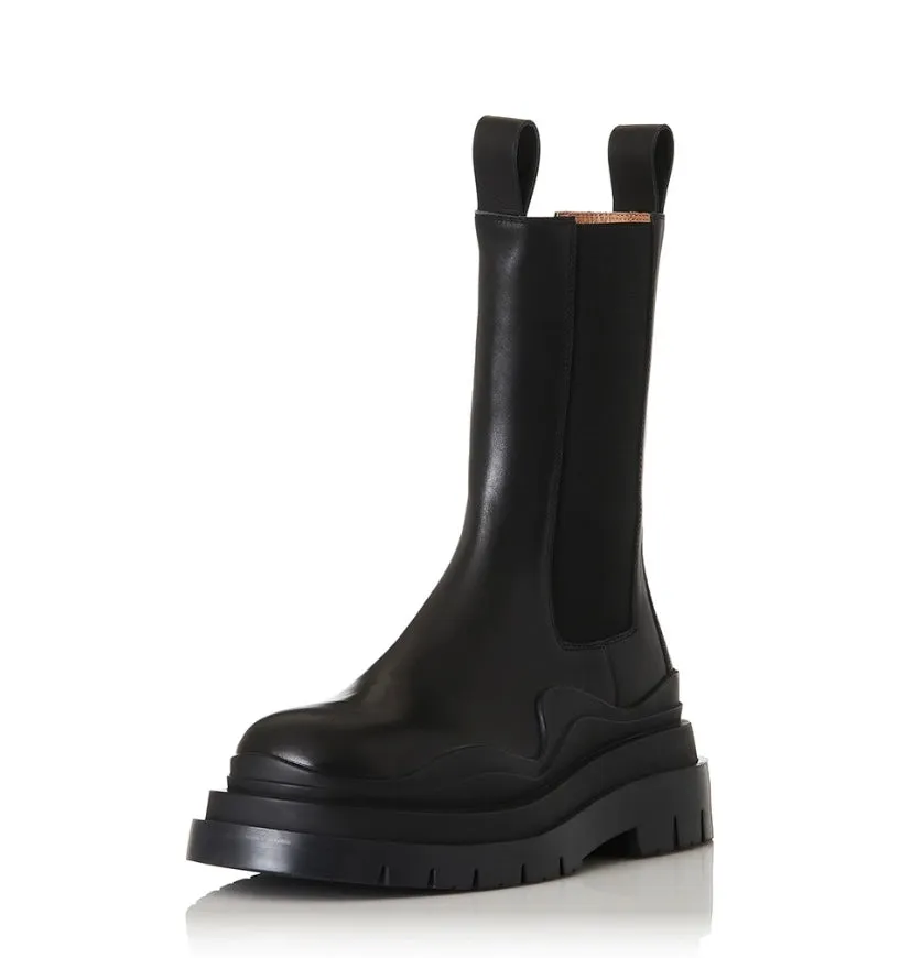 Alias Mae Piper High Chelsea Boots Black Burnished Boots