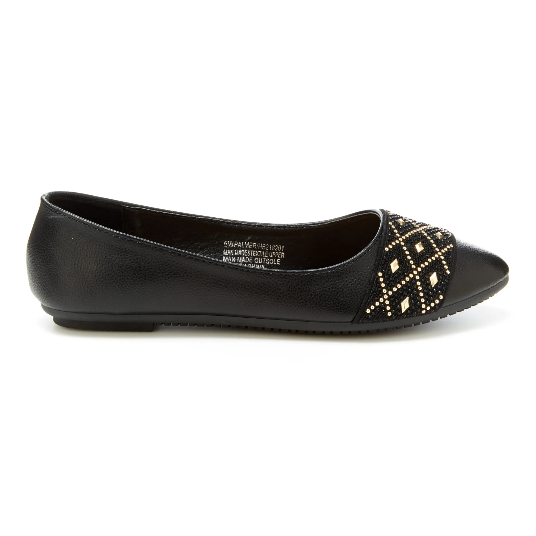 Almond Toe Diamond Band Flats (Palmer)