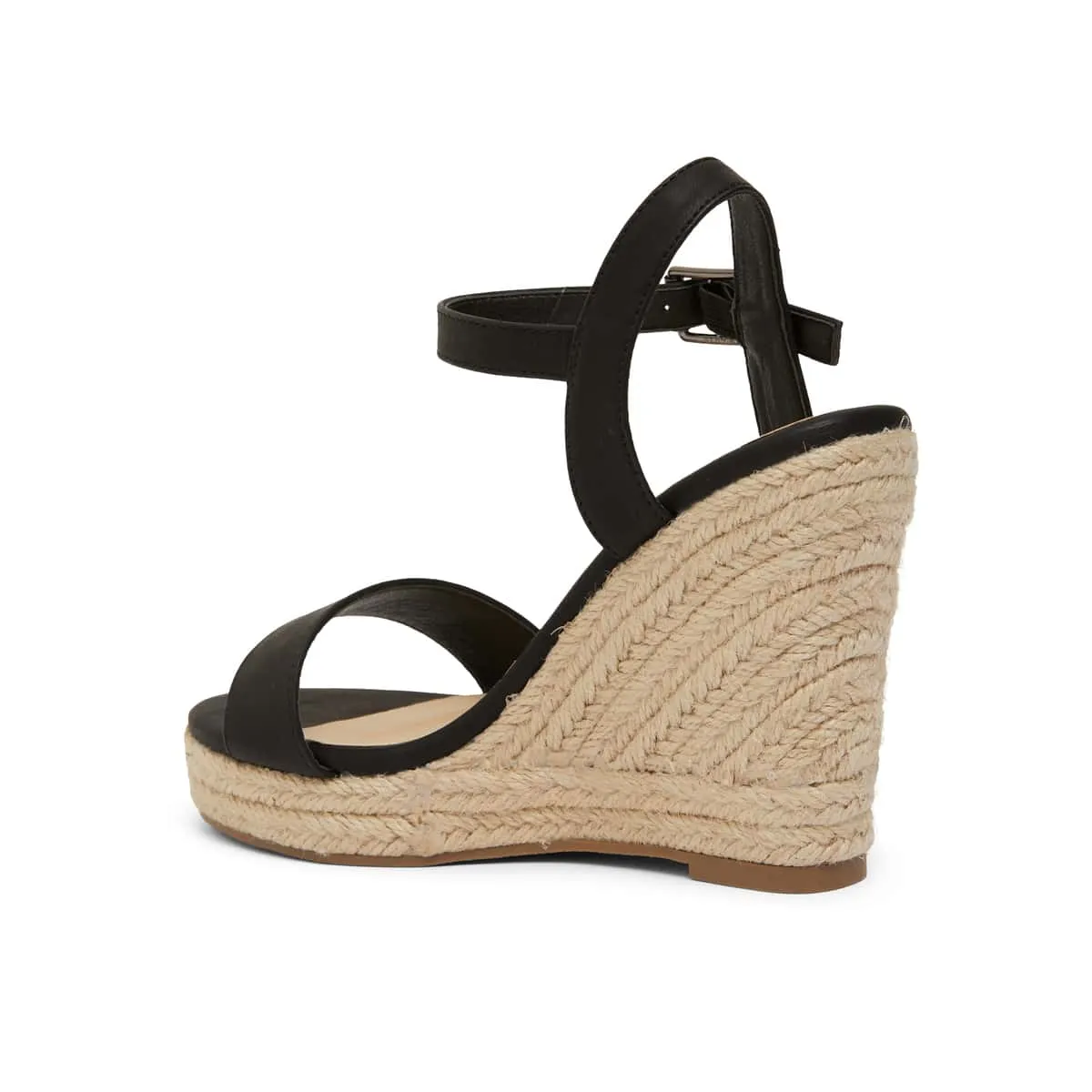 Amato Espadrille in Black Smooth