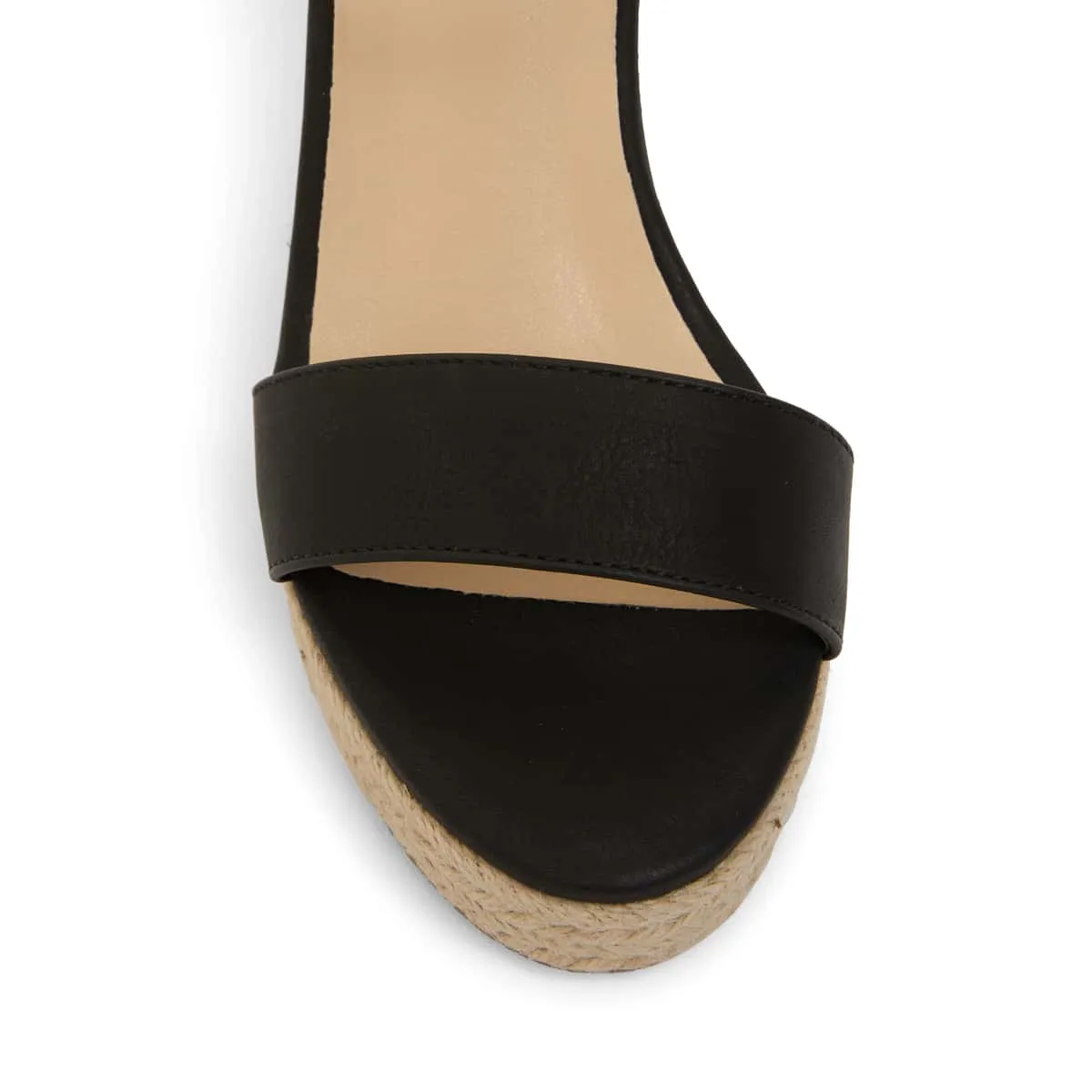 Amato Espadrille in Black Smooth
