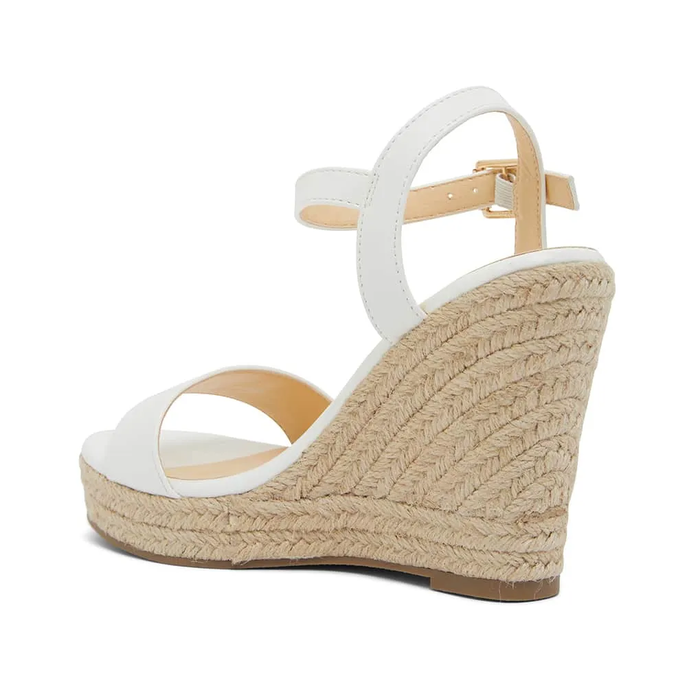 Amato Espadrille in White Smooth