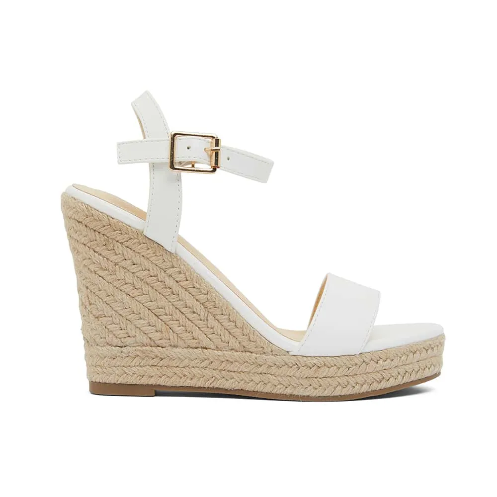 Amato Espadrille in White Smooth