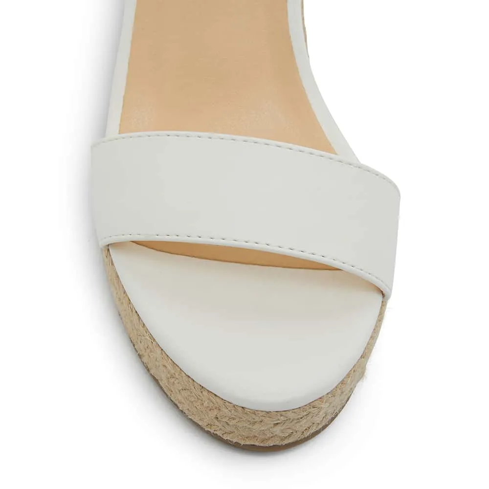 Amato Espadrille in White Smooth