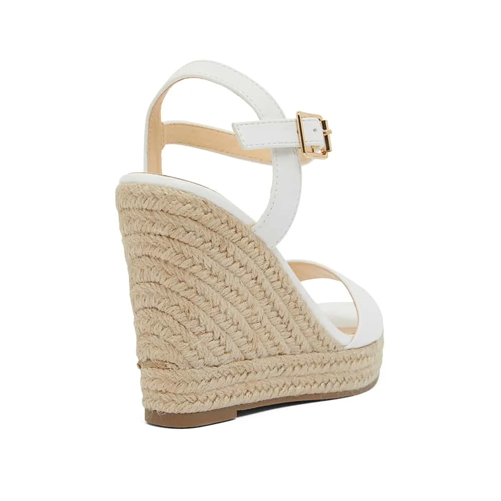 Amato Espadrille in White Smooth