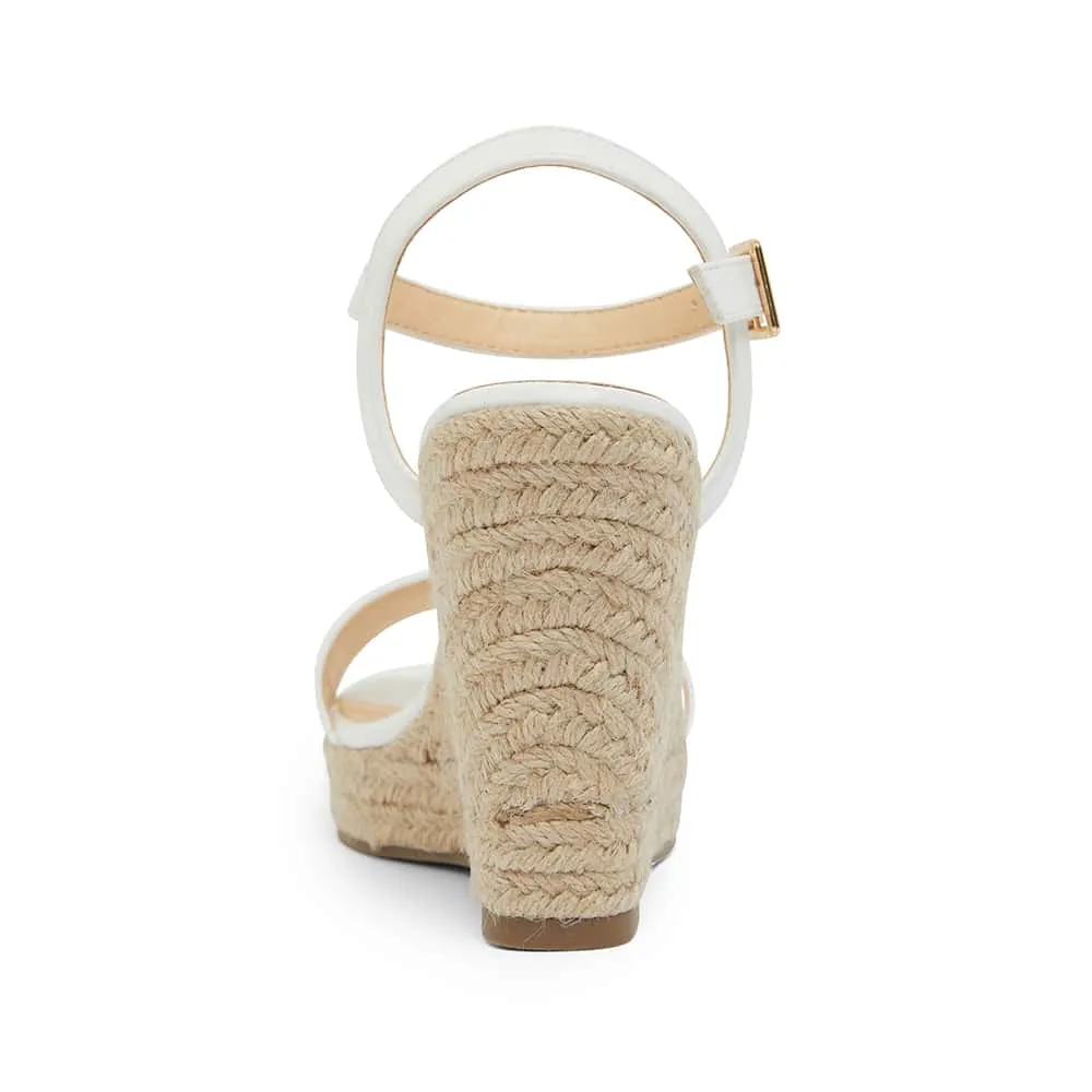 Amato Espadrille in White Smooth