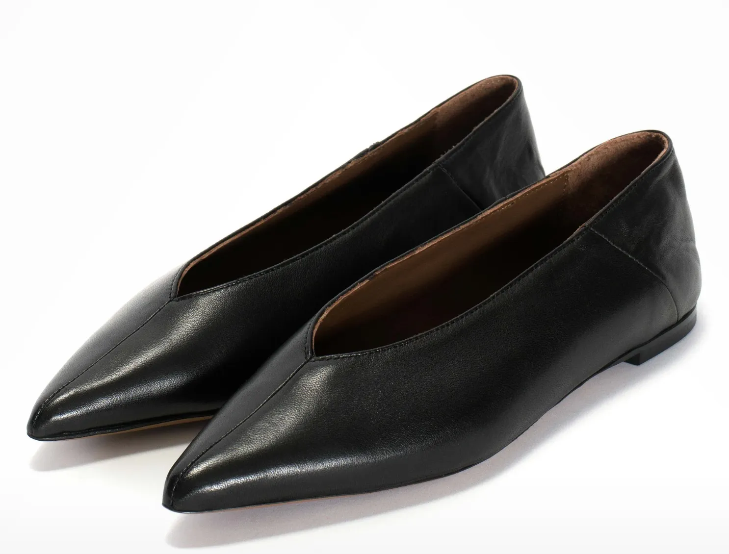 Anonymous Copenhagen Cassie Black Leather Flats
