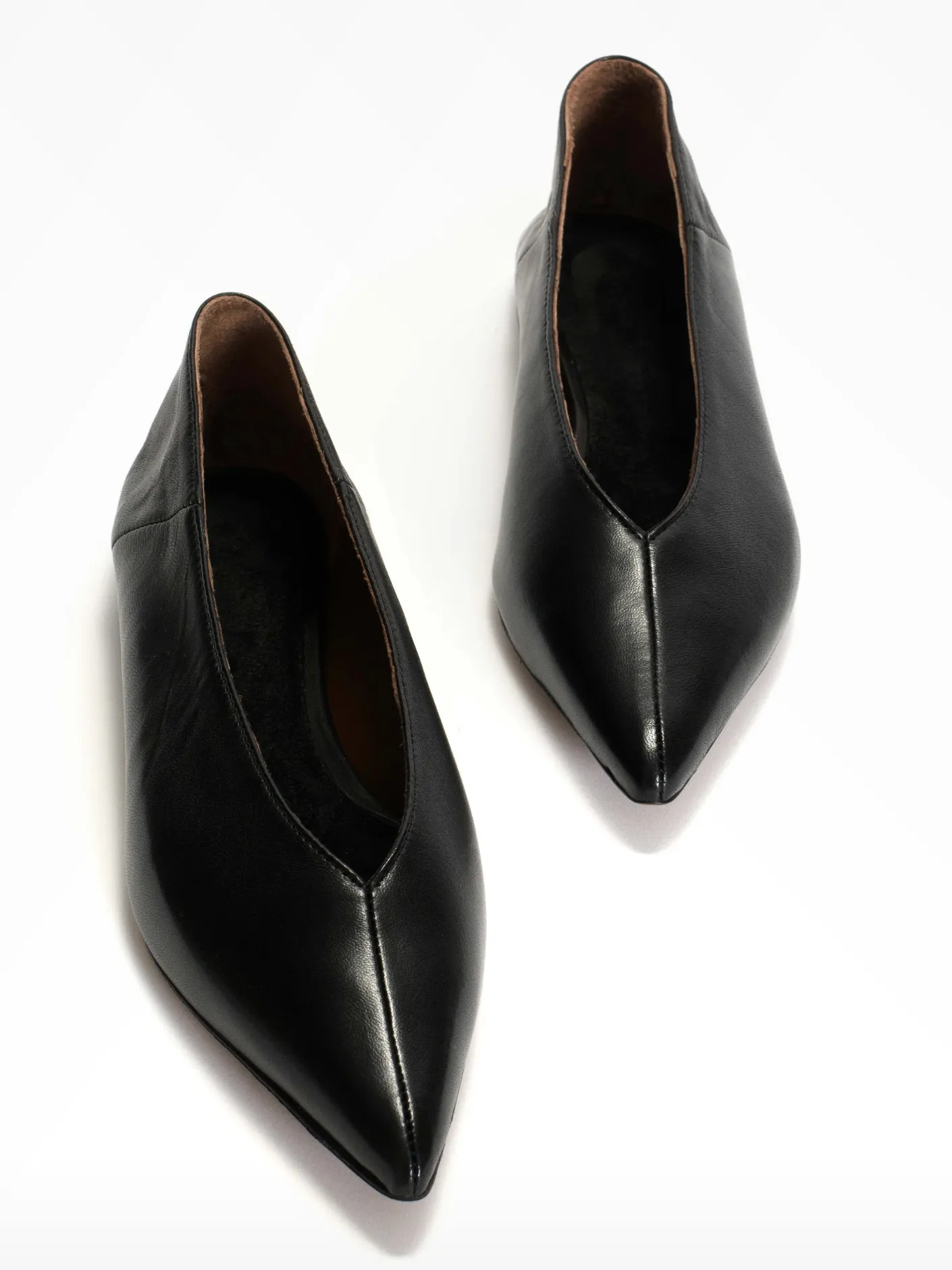 Anonymous Copenhagen Cassie Black Leather Flats