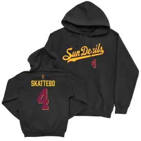 Arizona State Football Black Script Hoodie - Cameron Skattebo