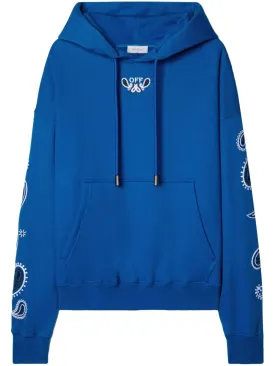 Bandana-Embroidered Cotton Hoodie