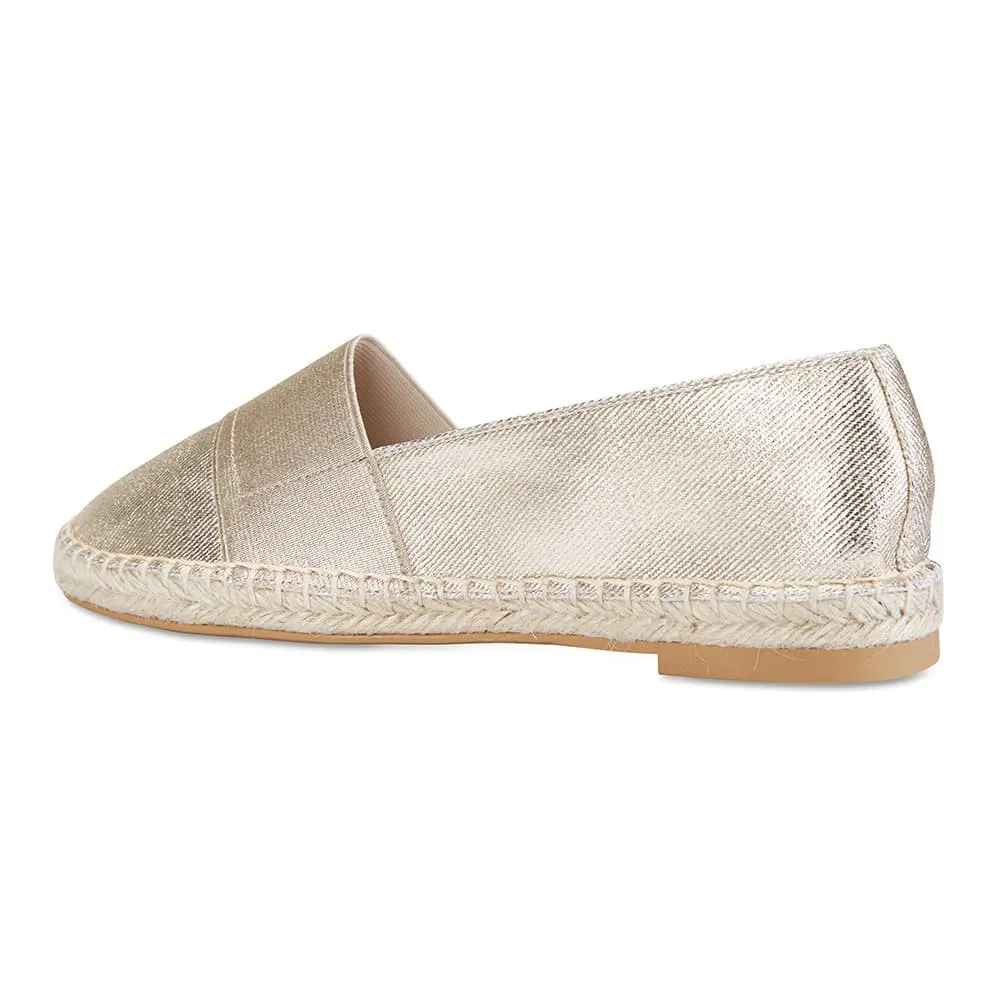 Bangkok Loafer in Soft Gold Fabric