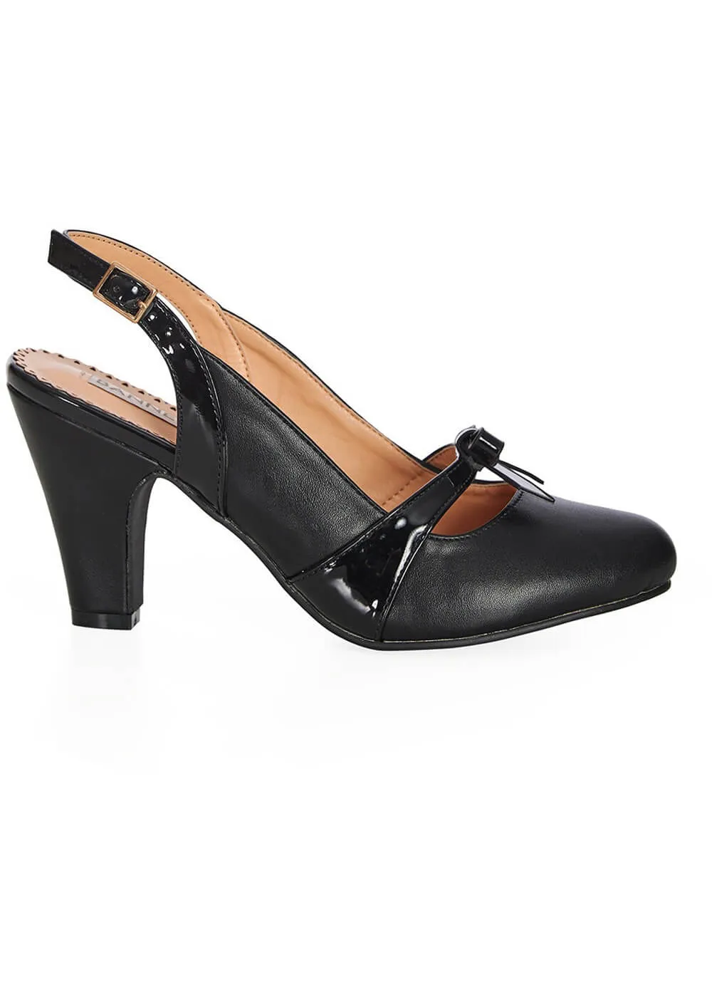 Banned Christy 50's Slingback Pumps Black