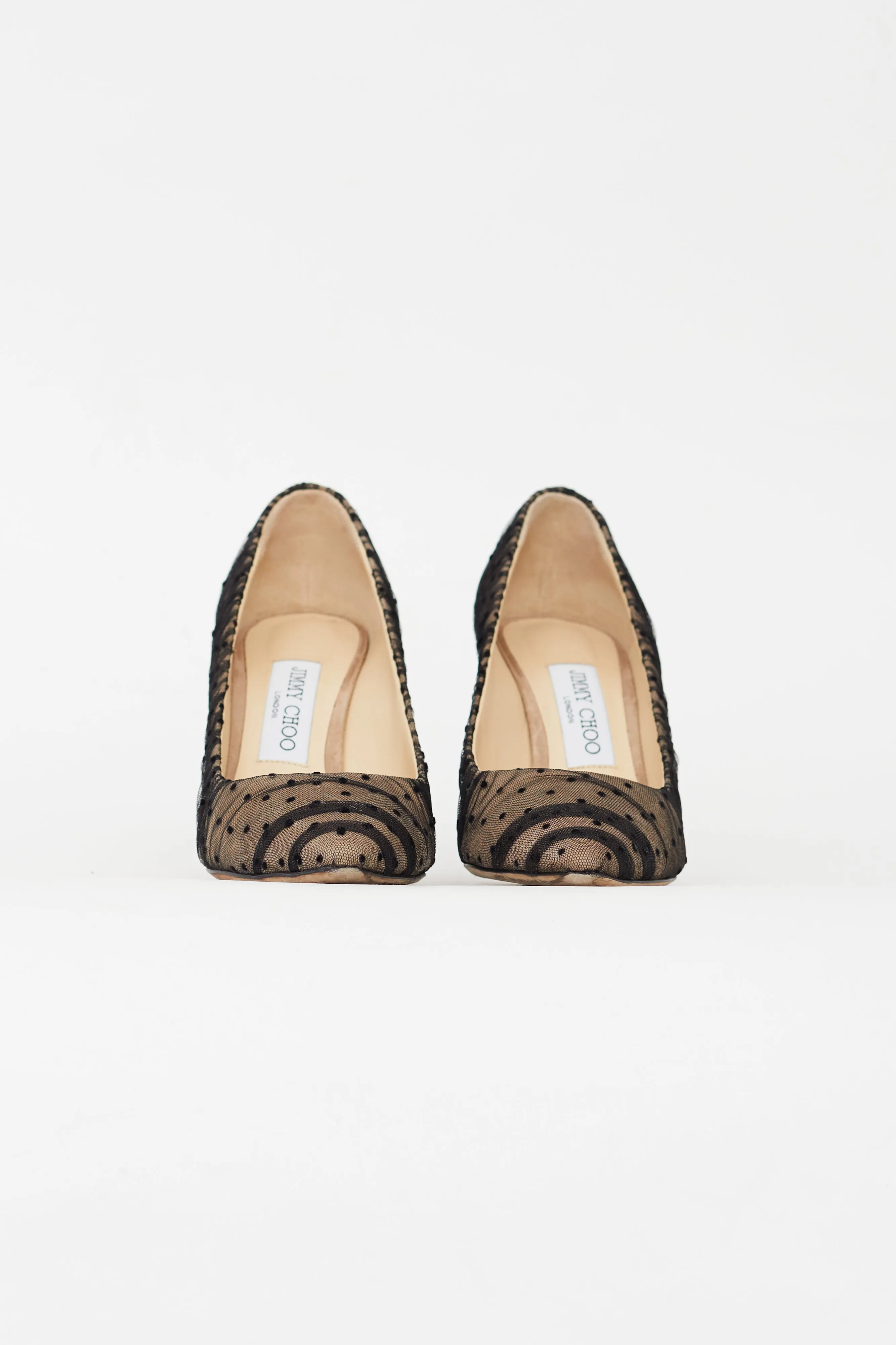 Beige & Black Romy Tulle Pump