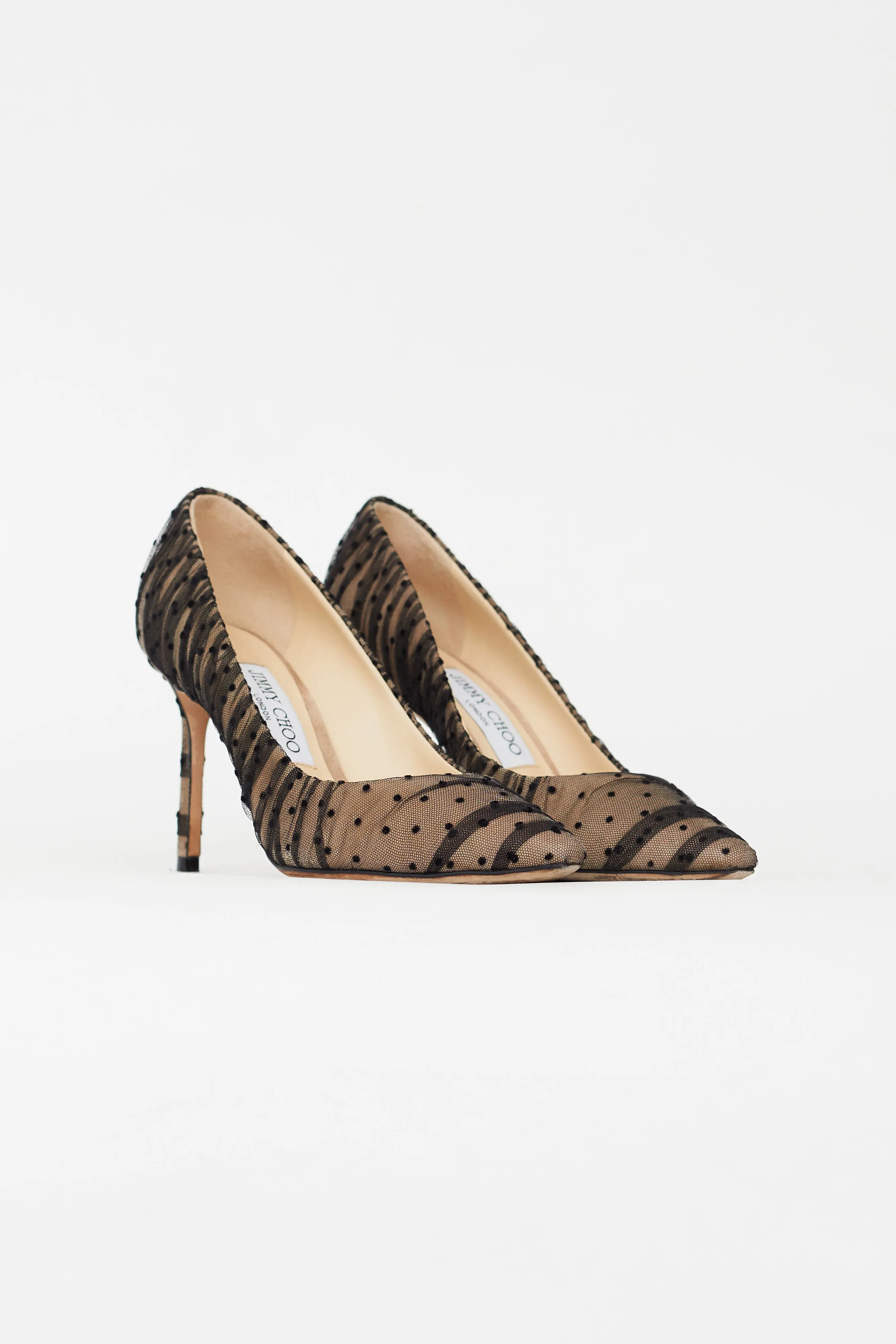 Beige & Black Romy Tulle Pump