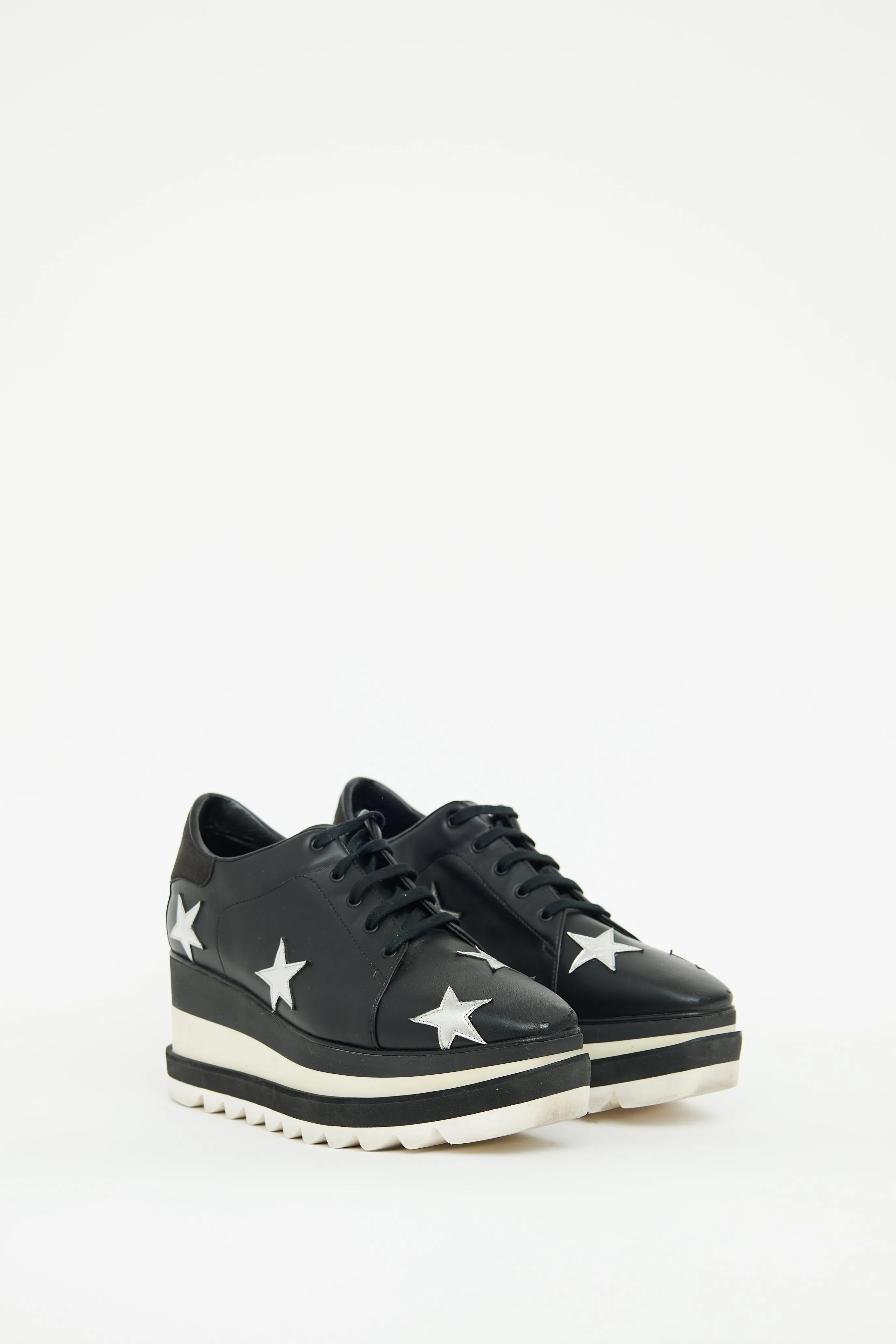 Black Elyse Star Derby Sneaker
