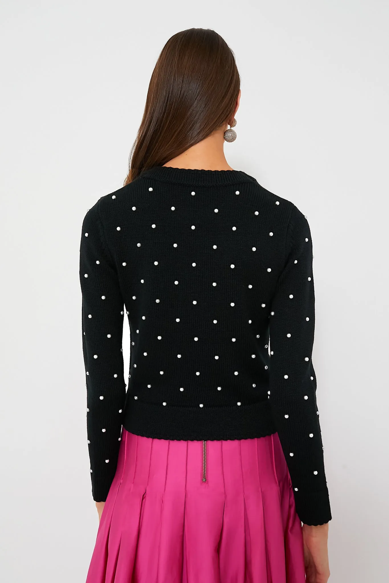 Black Pearl Embellished Deveraux Sweater