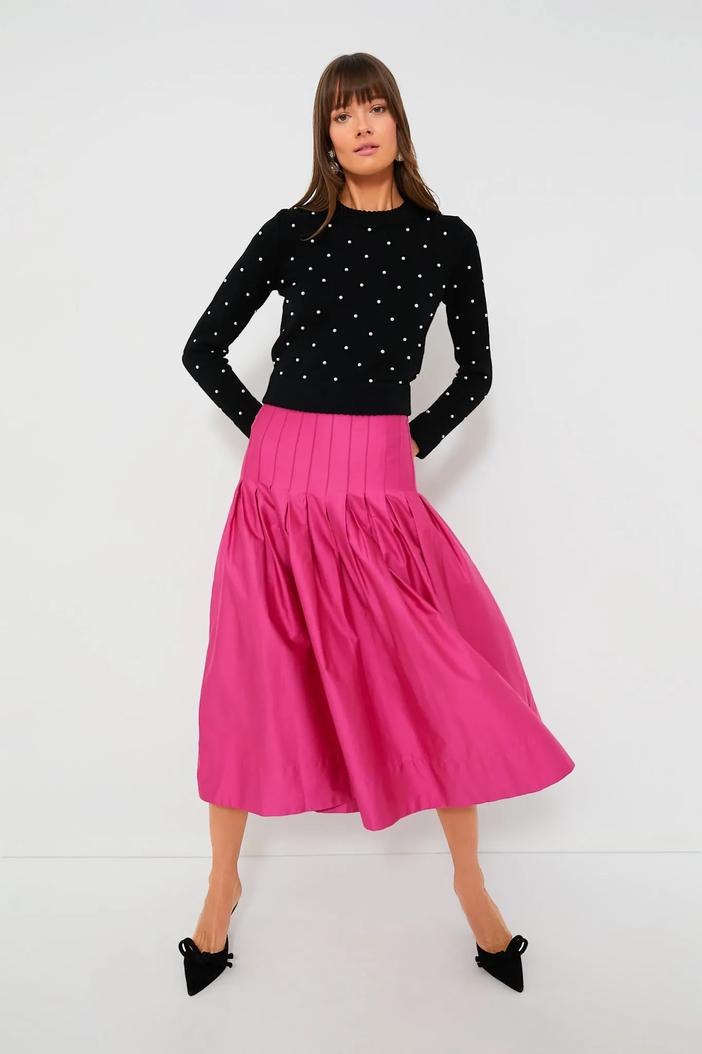 Black Pearl Embellished Deveraux Sweater