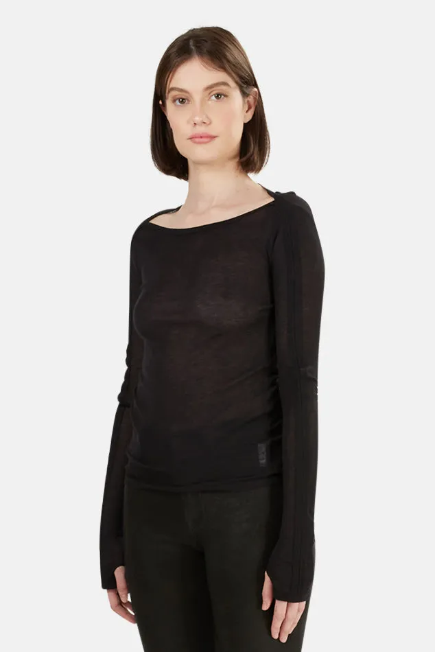 Black T by Alexander Wang Boat Neck LS