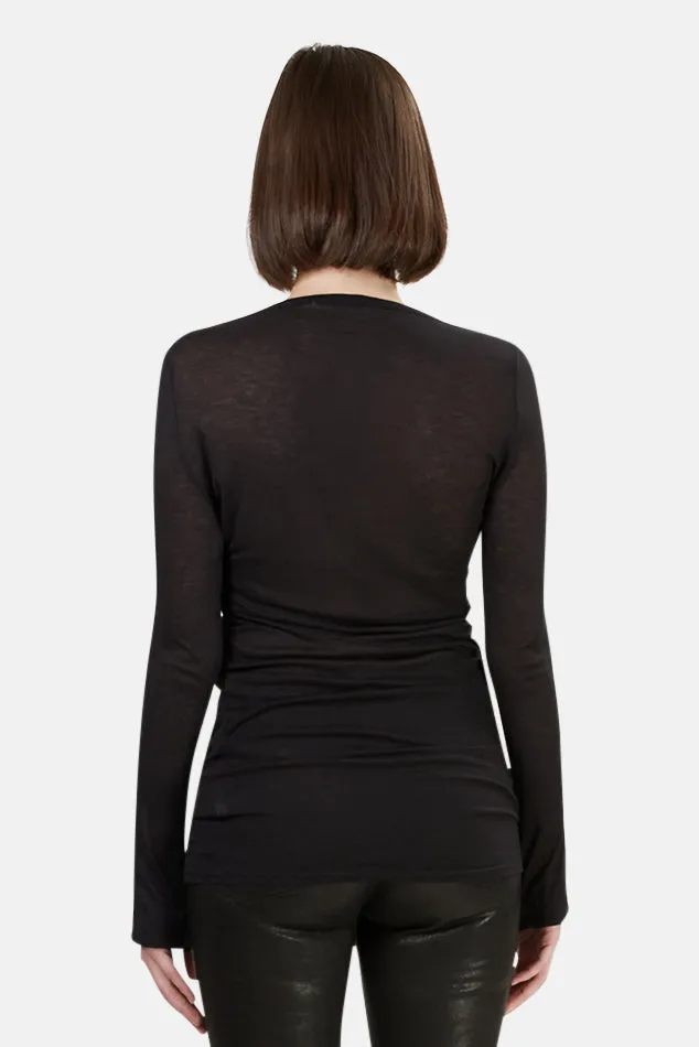 Black T by Alexander Wang Boat Neck LS