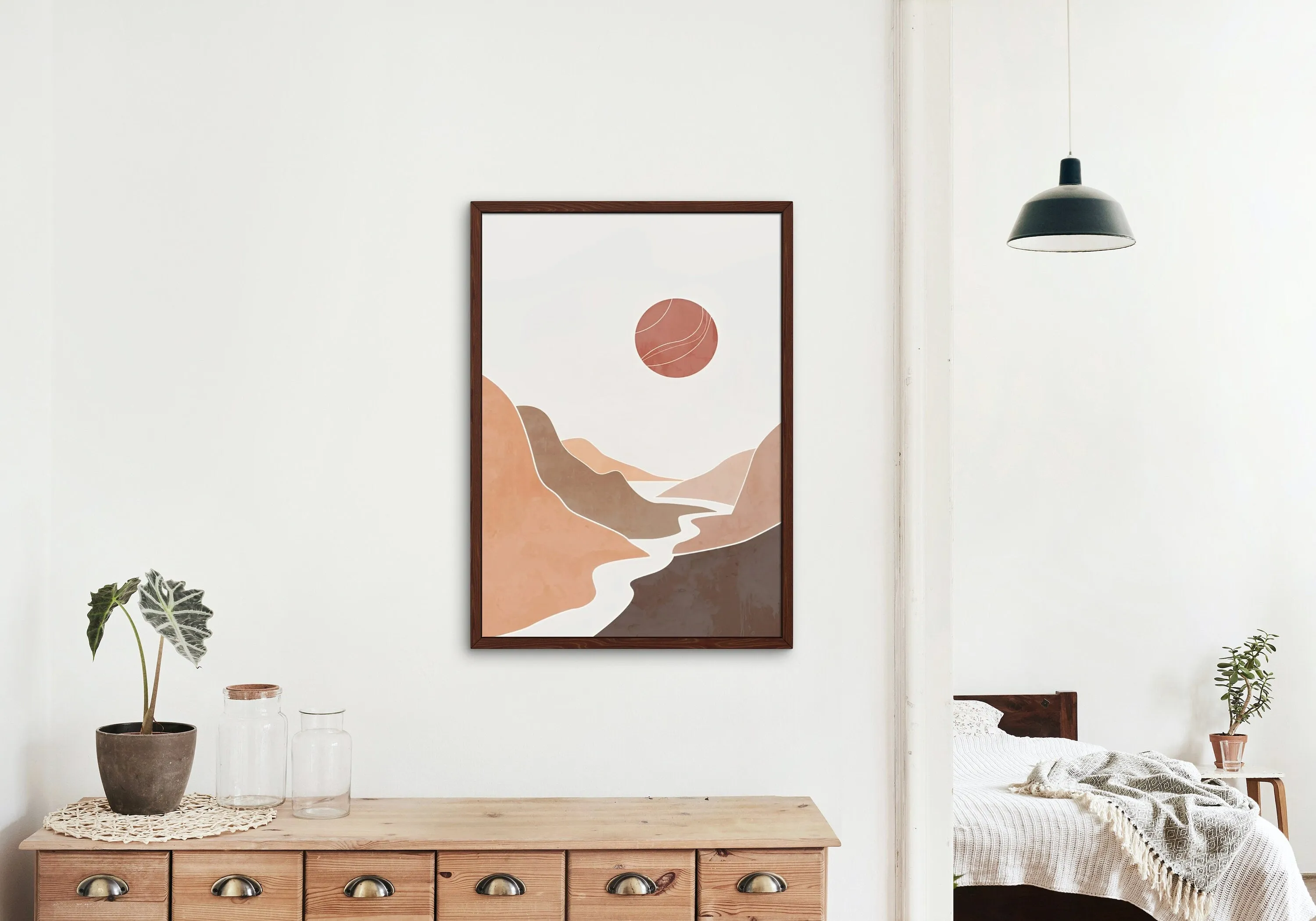 Boho Landscape 6 Piece Gallery Wall Set PRINTABLE ART, Matisse Landscape, Desert Poster, Mountains Print, Terracotta Prints, Abstract Boho Decor