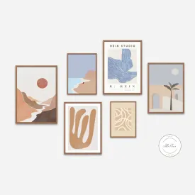 Boho Landscape 6 Piece Gallery Wall Set PRINTABLE ART, Matisse Landscape, Desert Poster, Mountains Print, Terracotta Prints, Abstract Boho Decor