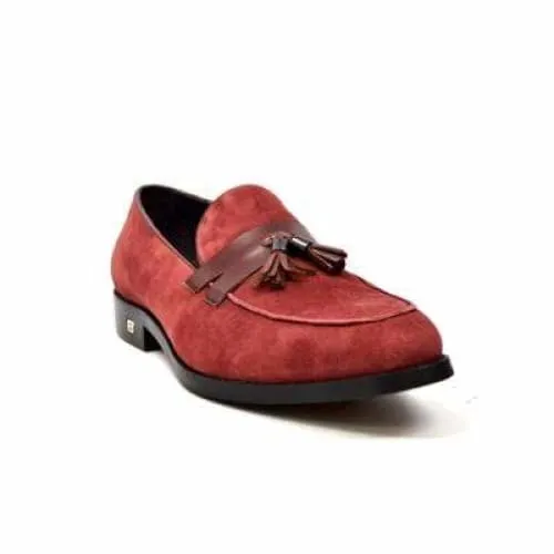 British Walkers Space Men's Burgundy Leather Loafers