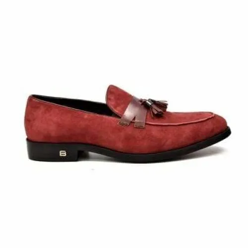 British Walkers Space Men's Burgundy Leather Loafers