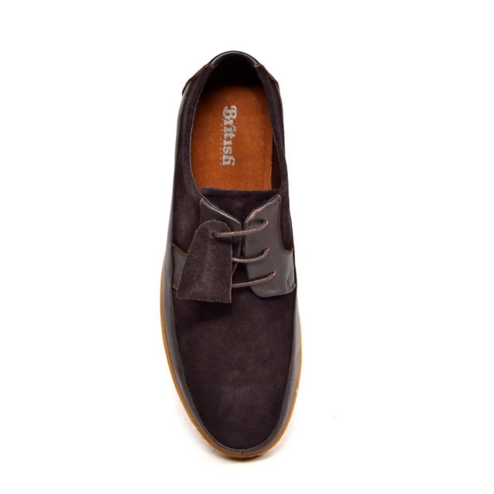 British Walkers Westminster Vintage Bally Style Men's Leather and Suede Low Top Sneakers