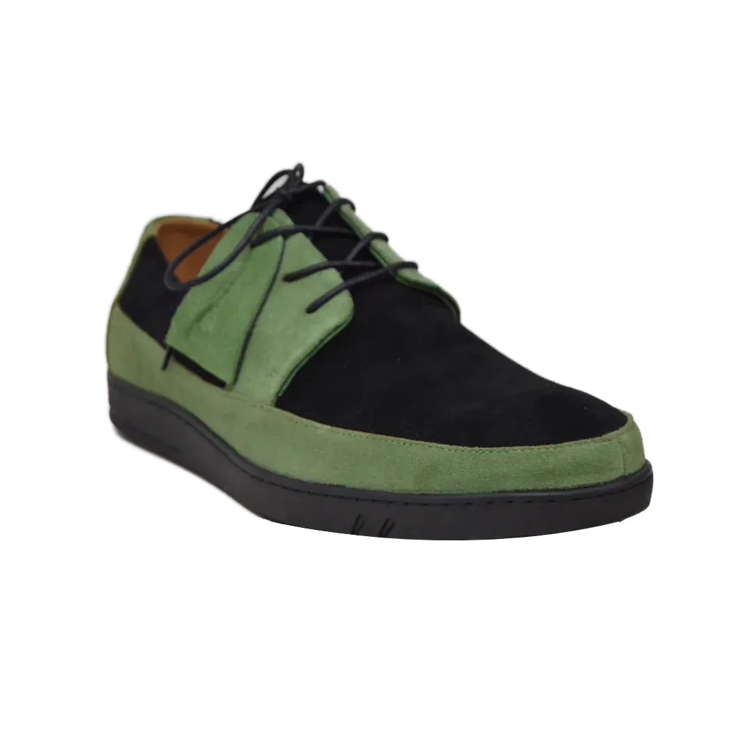 British Walkers Westminster Vintage Bally Style Men's Leather and Suede Low Top Sneakers