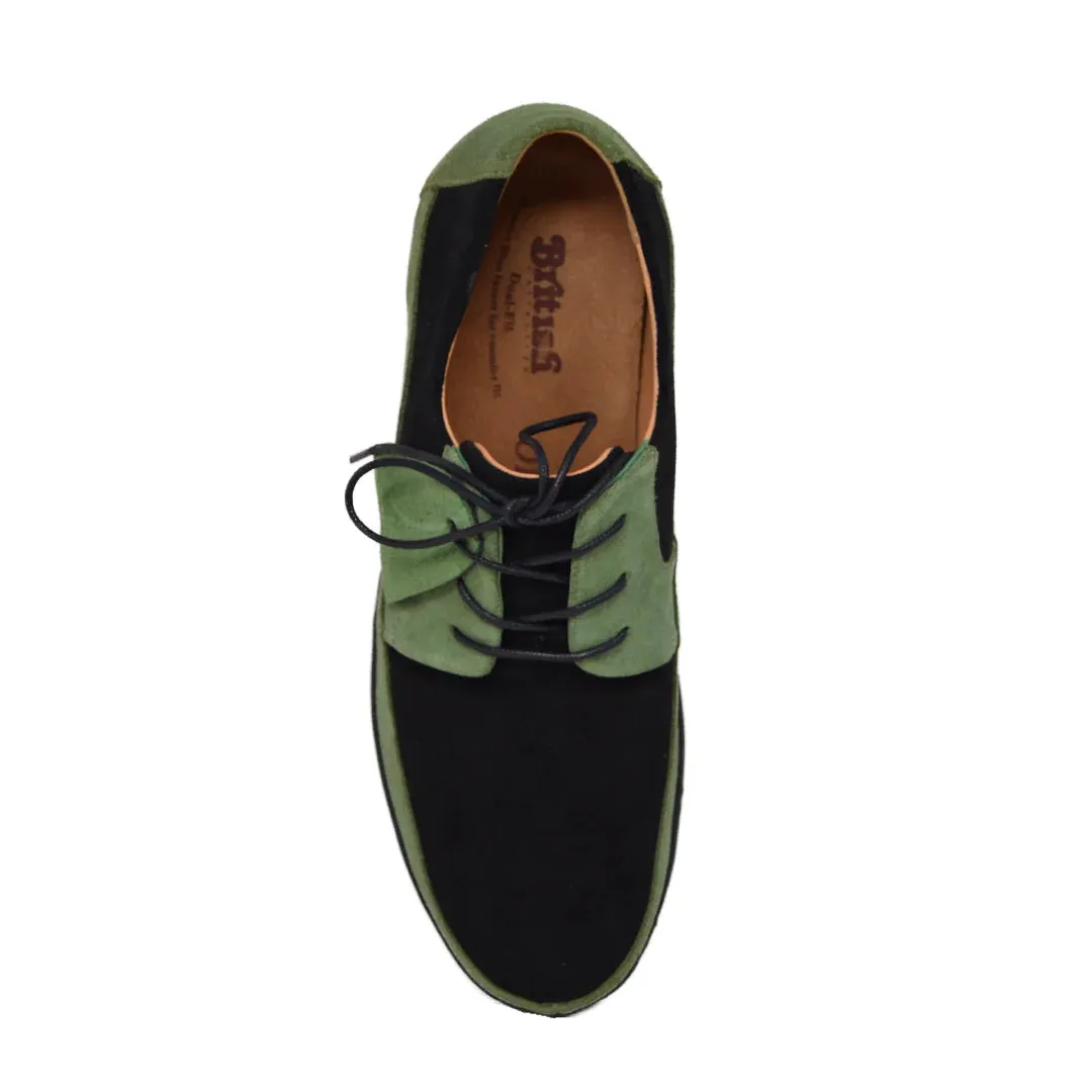 British Walkers Westminster Vintage Bally Style Men's Leather and Suede Low Top Sneakers