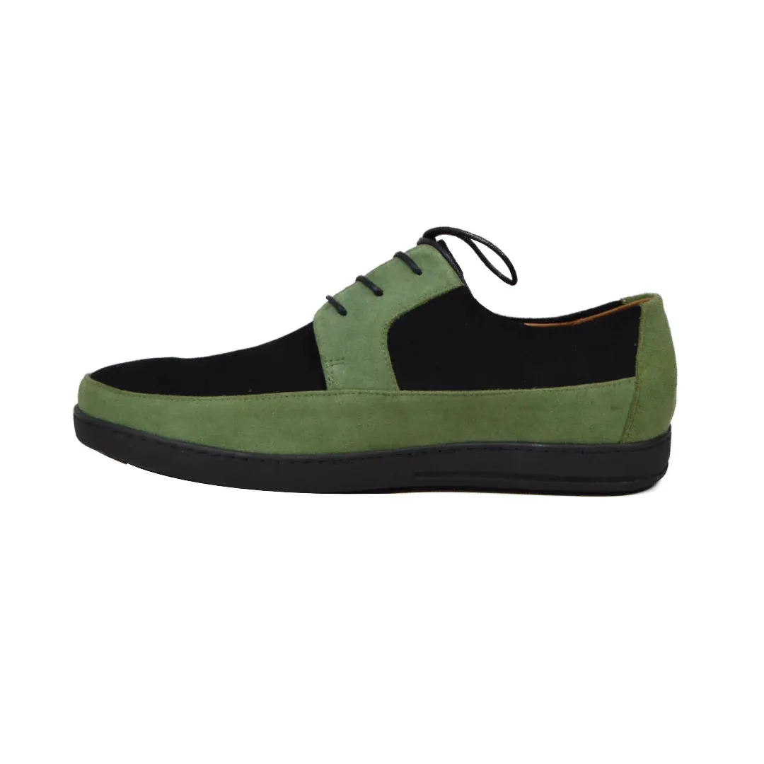 British Walkers Westminster Vintage Bally Style Men's Leather and Suede Low Top Sneakers