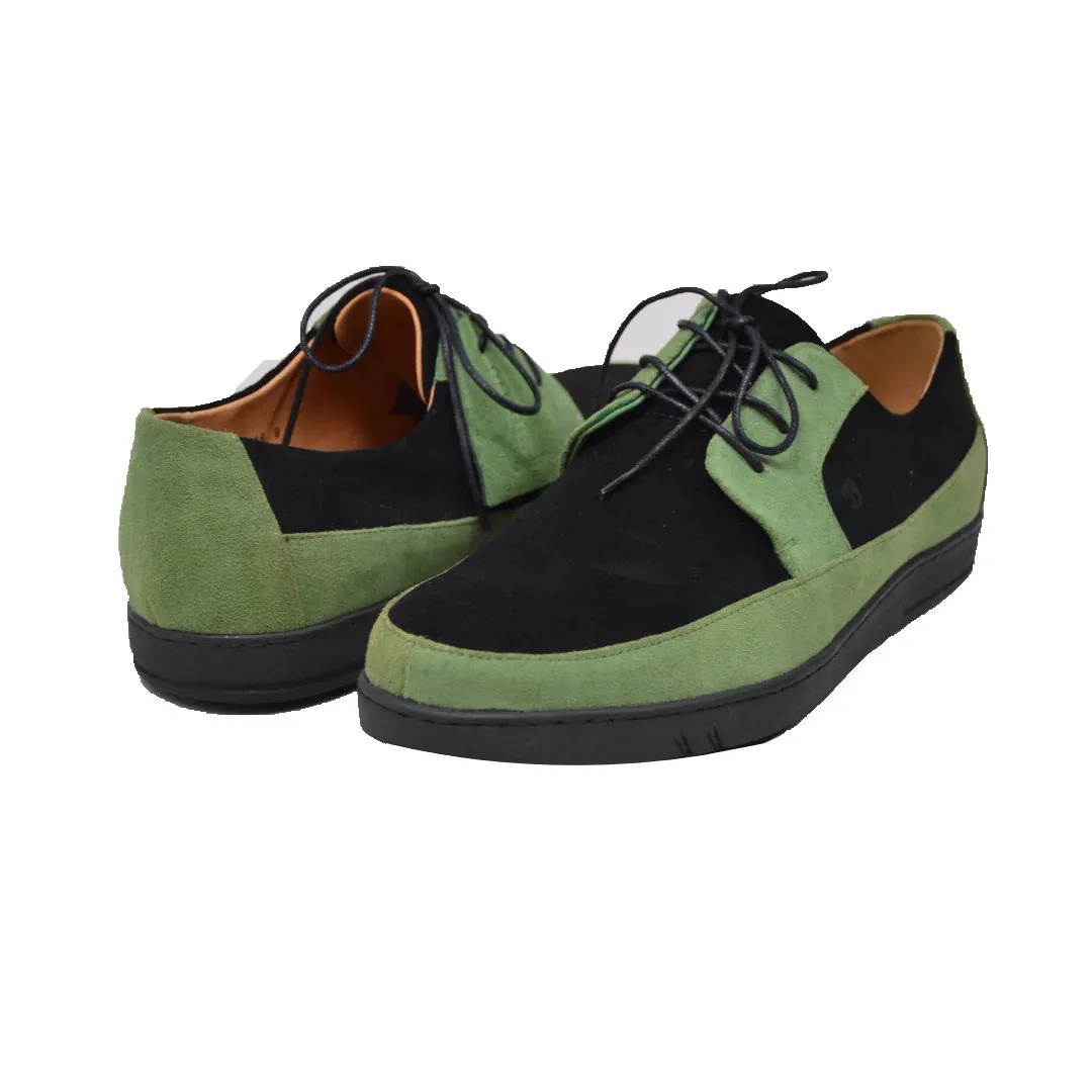 British Walkers Westminster Vintage Bally Style Men's Leather and Suede Low Top Sneakers