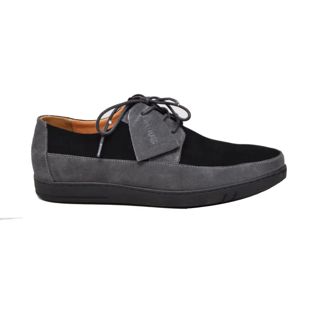 British Walkers Westminster Vintage Bally Style Men's Leather and Suede Low Top Sneakers