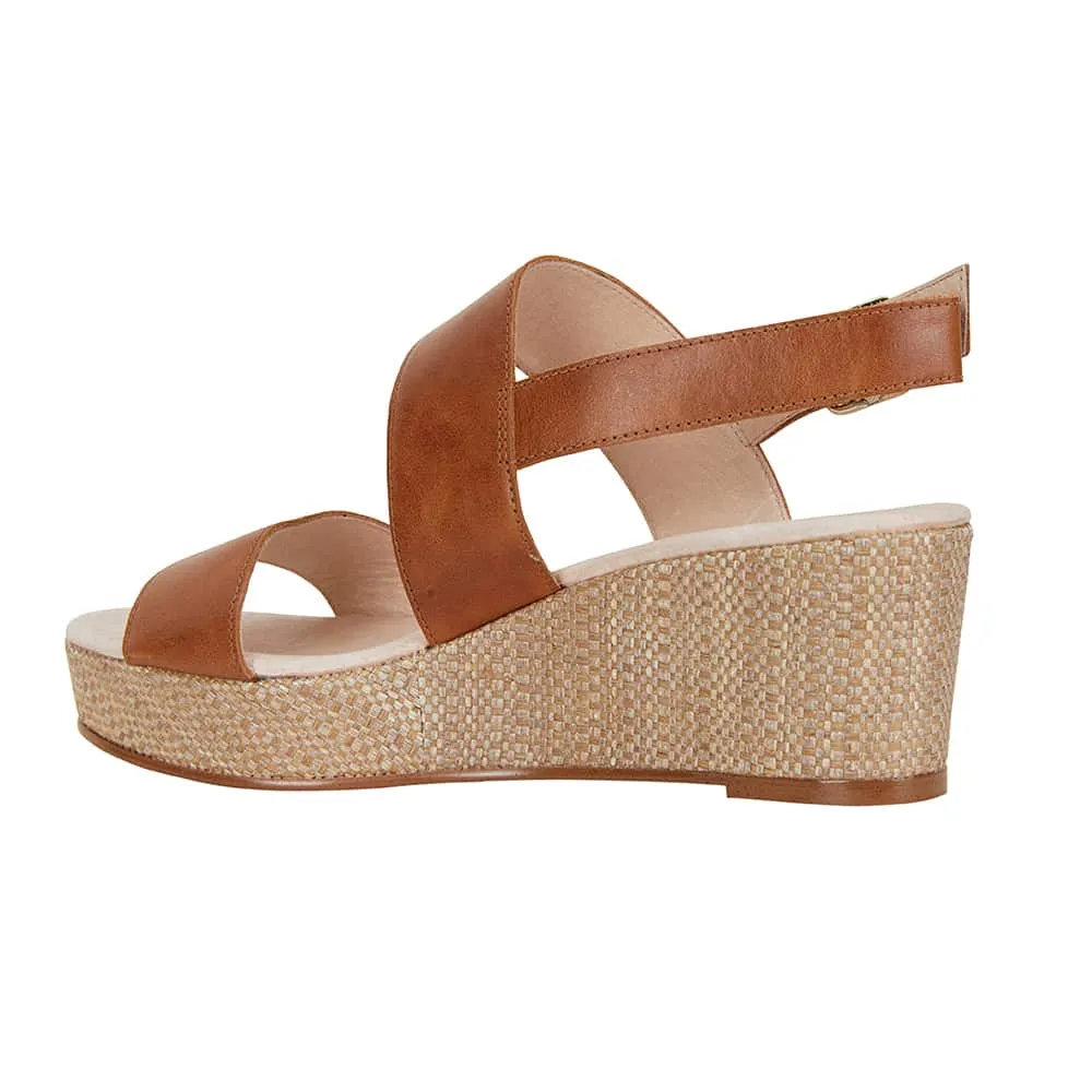 Caitlin Heel in Tan Leather