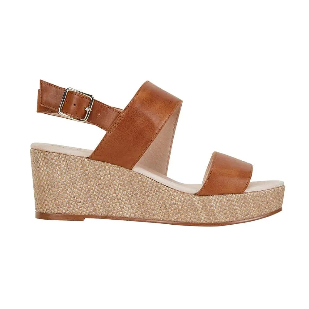 Caitlin Heel in Tan Leather