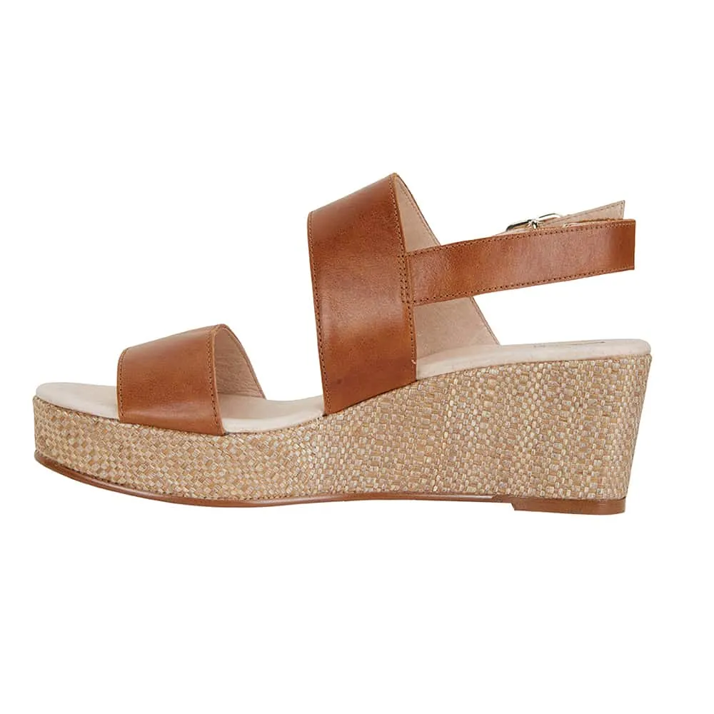 Caitlin Heel in Tan Leather