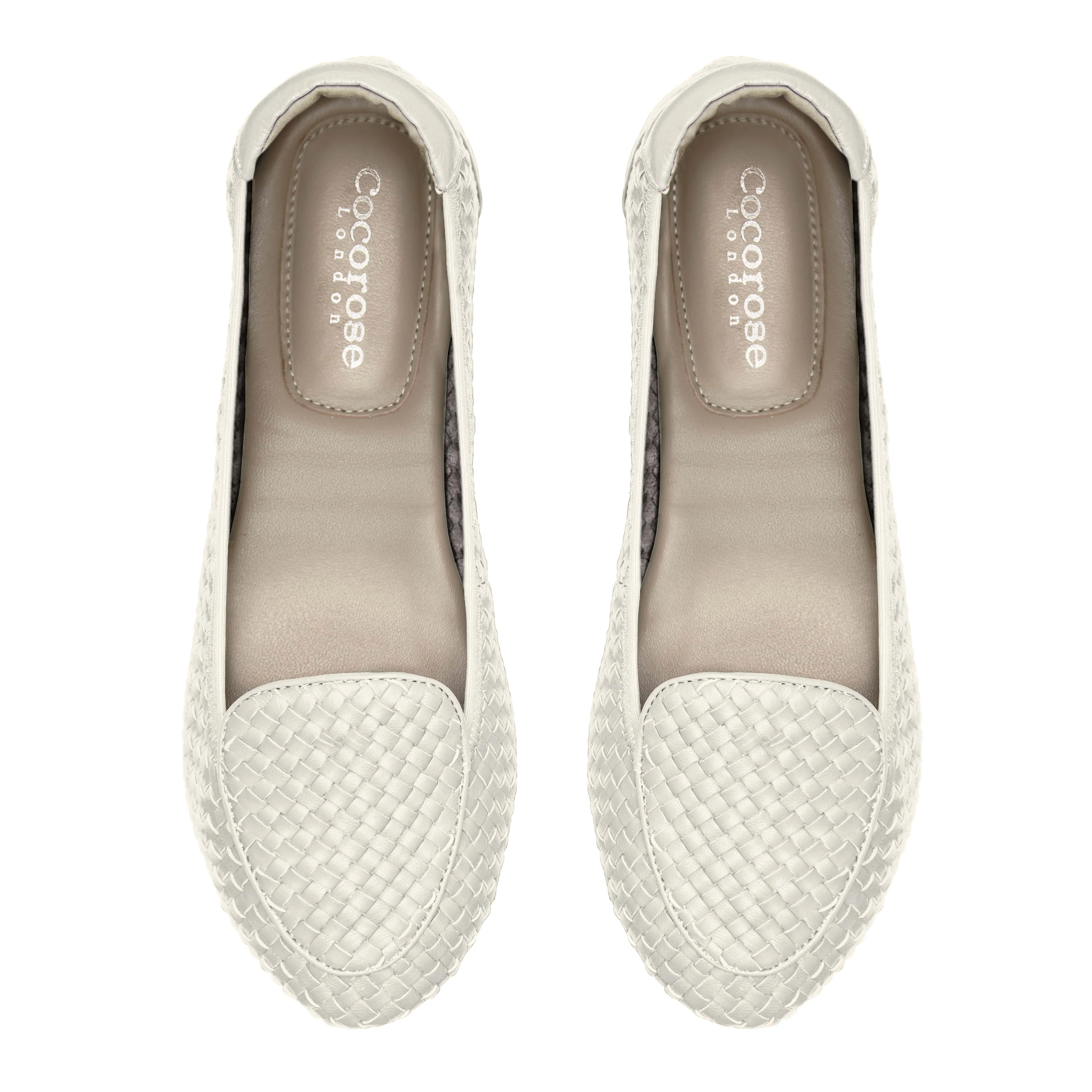 Clapham - White Woven Leather Loafers