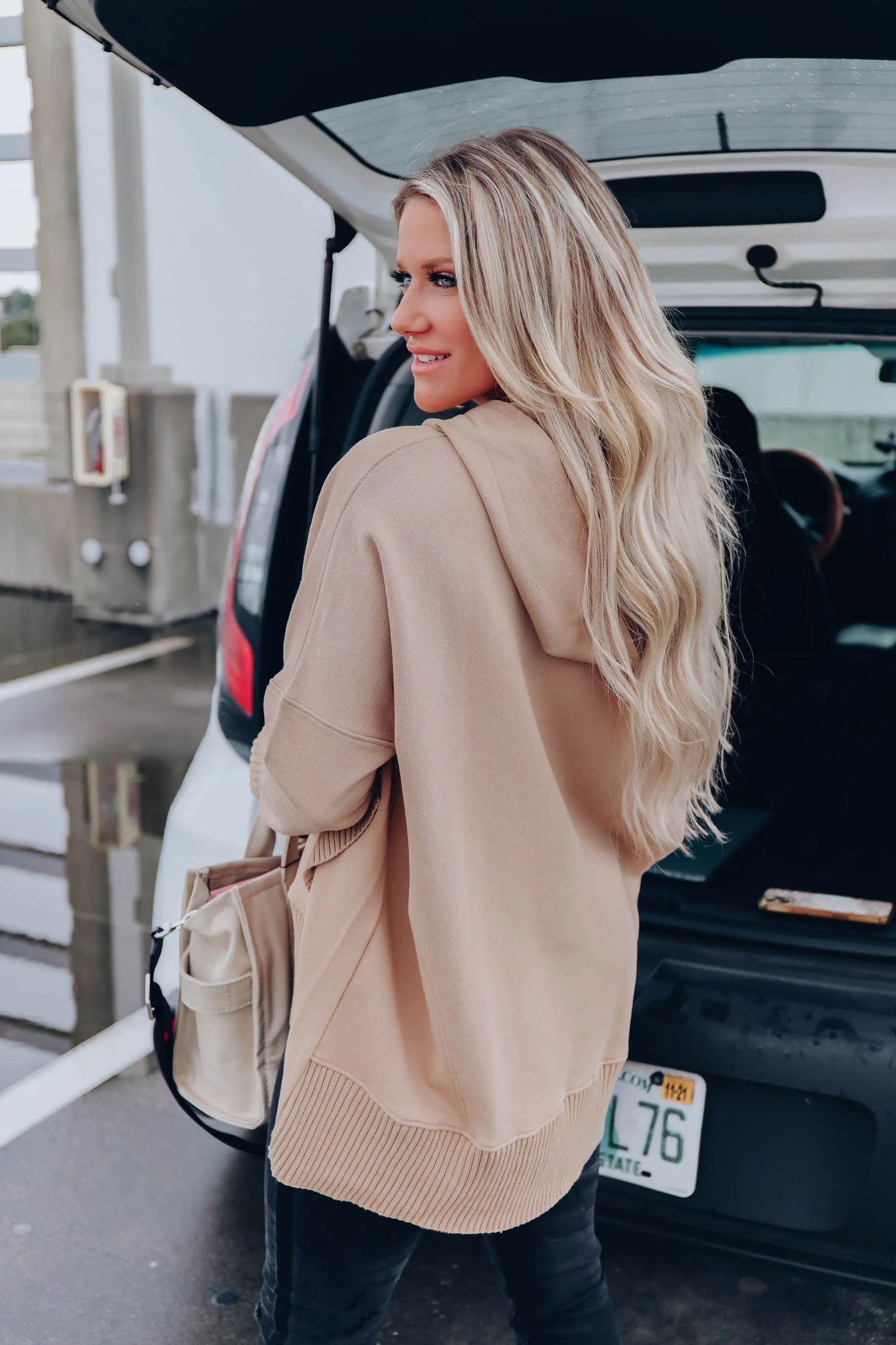 Cover Me Up Kangaroo Hoodie - Tan