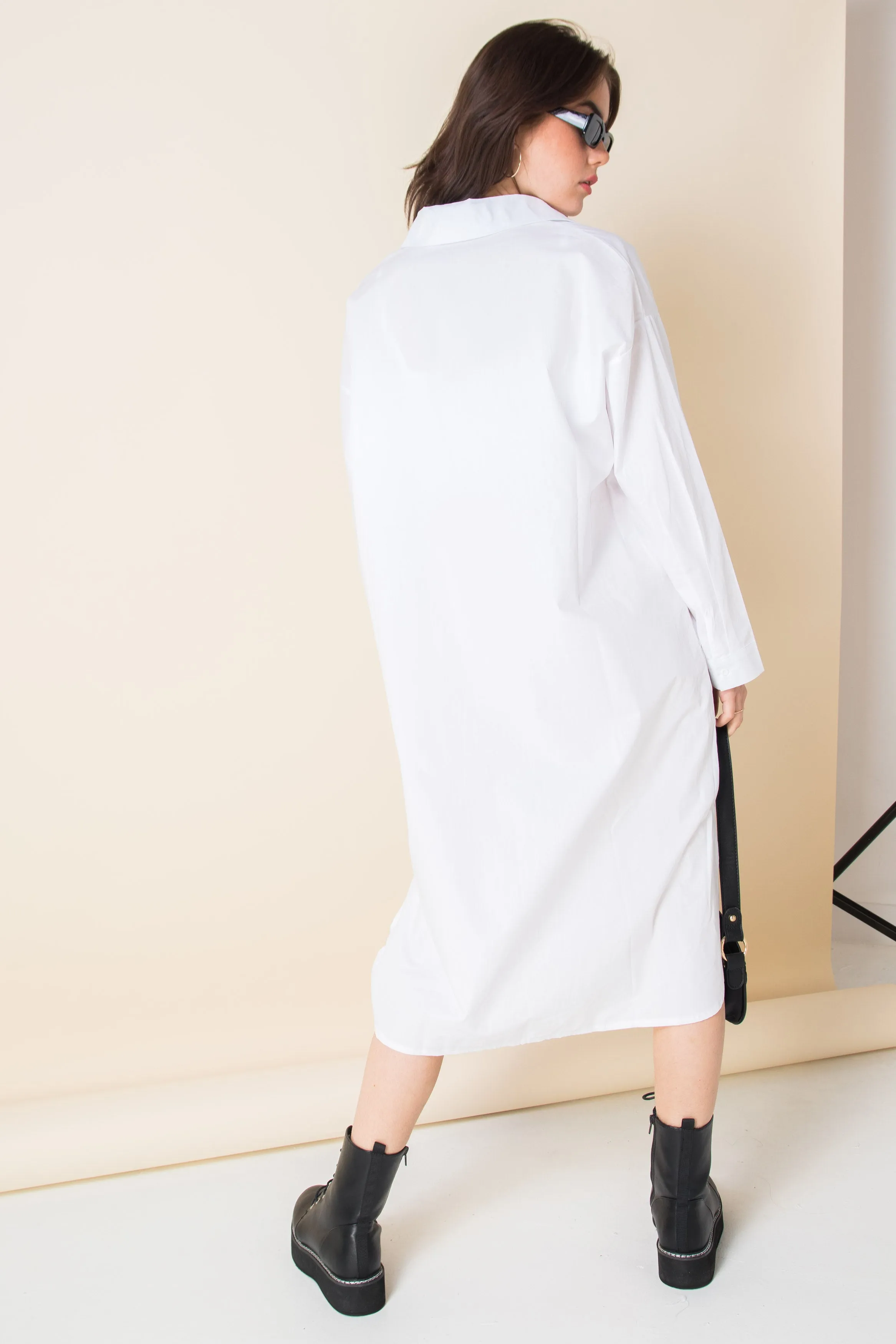 Daisy Street Cotton Midaxi Shirt Dress