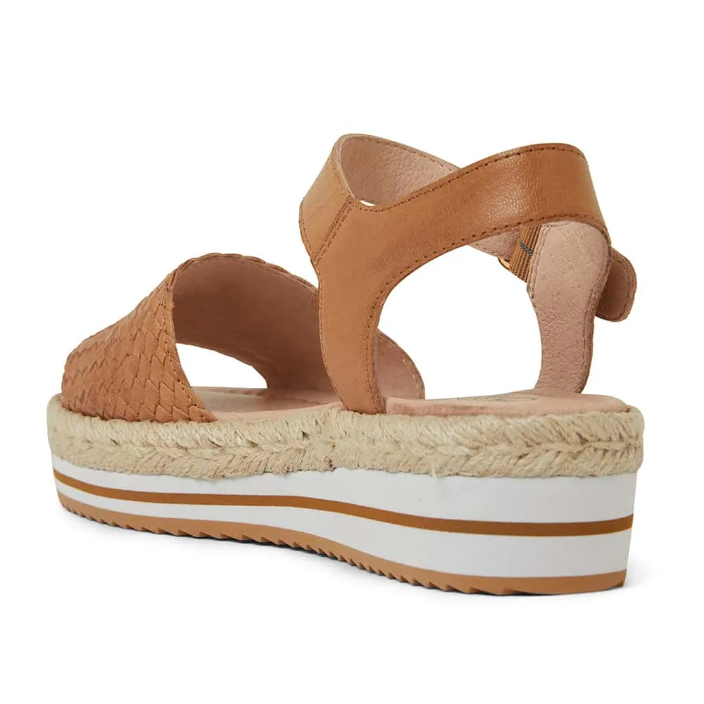 Debbie Sandal in Tan Leather