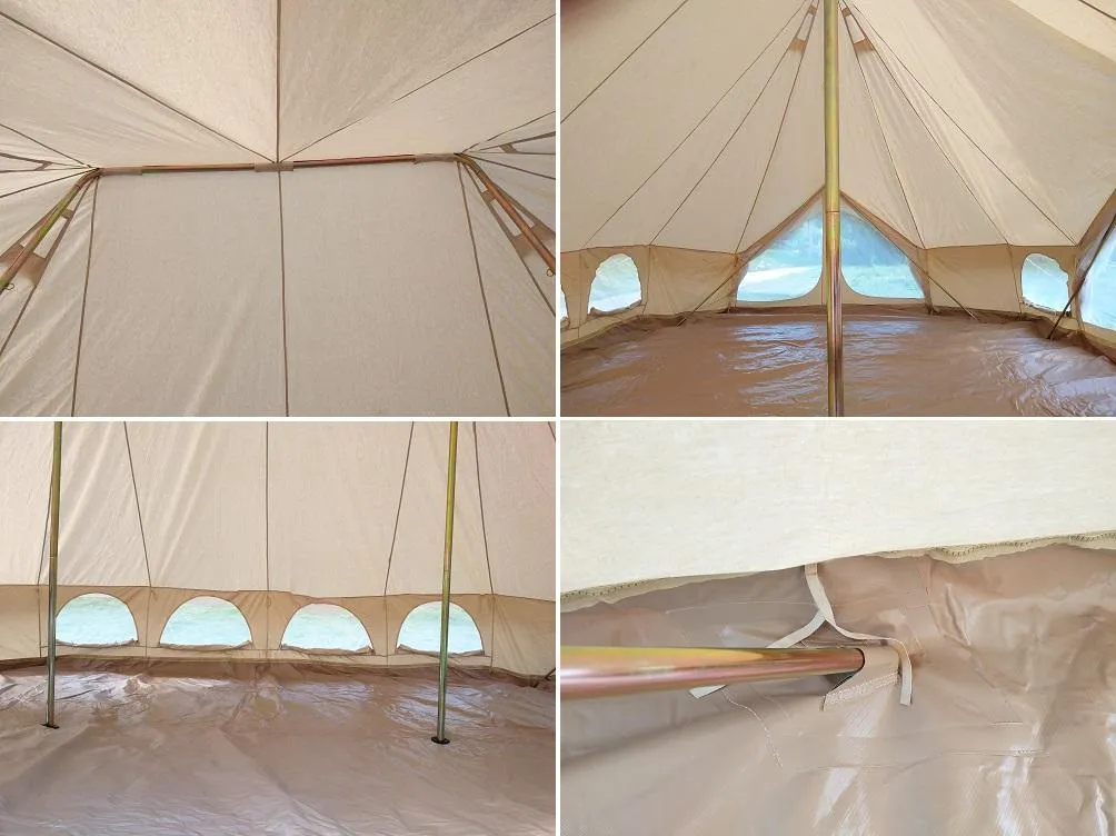 Dream House Large Waterproof Multi-People Cotton Canvas Four-Seasons Emperor Bell Tent