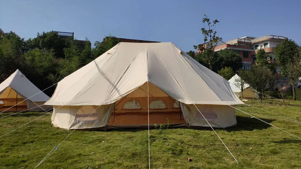 Dream House Large Waterproof Multi-People Cotton Canvas Four-Seasons Emperor Bell Tent